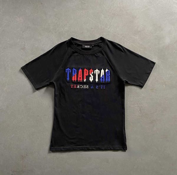 

22ss new trapstar london t shirt men and womens 1 embroidered chenille decoded chord suit - revolution luxury trapstars tee trapstar. 12, Gray