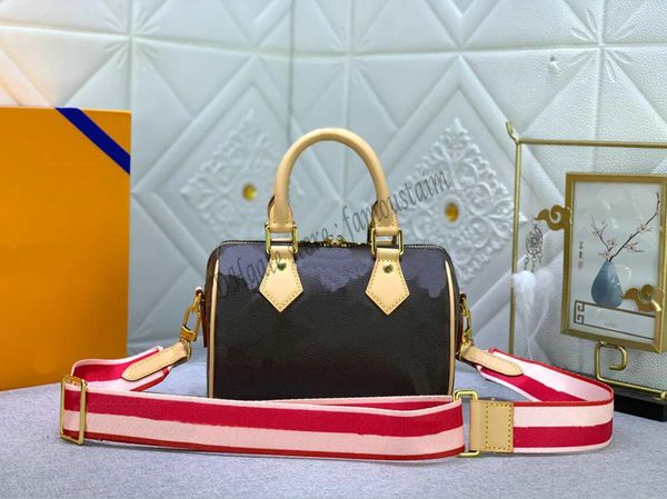 

2023 underarm bag women handbags purse fashion denim canvas patchwork color hardware buckle interior zipper removable shoulder strap m45948