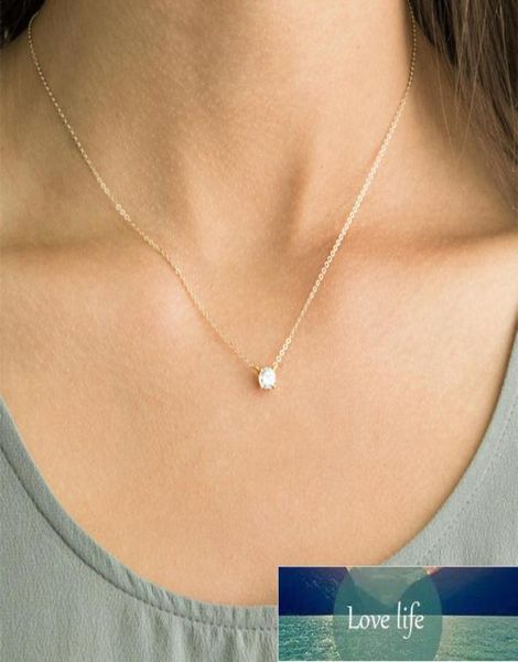 

elegant charming gold chain necklaces women jewelry ladies wedding party gifts simple geometric crystal zircon ckoker necklace8608116, Silver