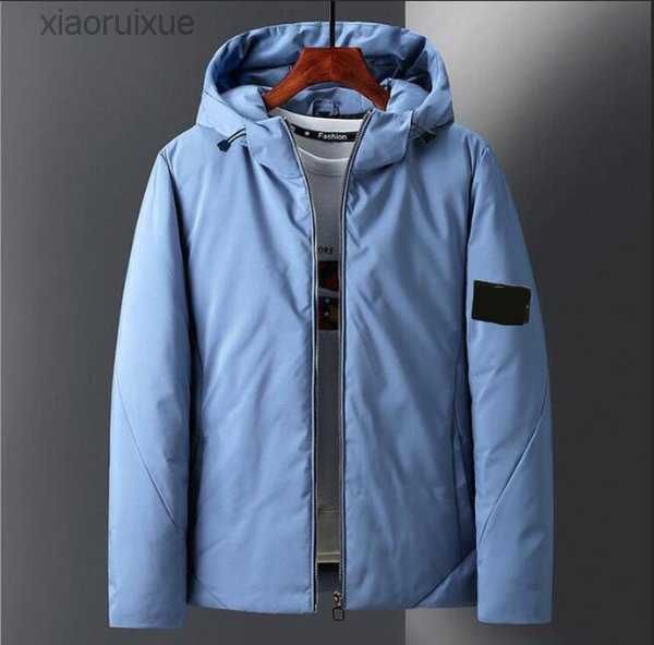 

latest men's down jacket thickened white duck warm with hooded arm embroidery fashion casual outdoor sports 45cqz, Black