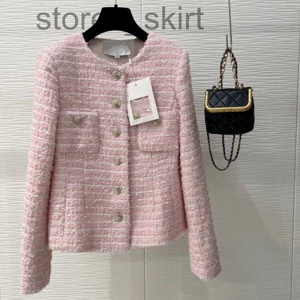 

women's jackets designerchan autumn winter metal buckle tweed coat overcoat leisure spring coats cardigan women christmas gift d3lz, Black;brown