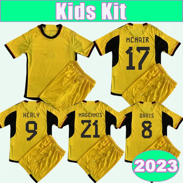 

2023 northern ireland national team kids kit soccer jerseys away child football shirts uniforms, Black