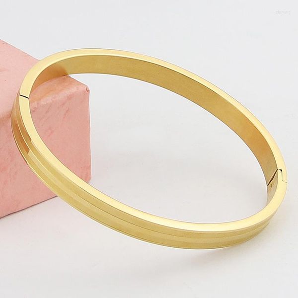 

bangle fashion stainless steel frosted and glossy for woman bracelet party gift wholesale, Black