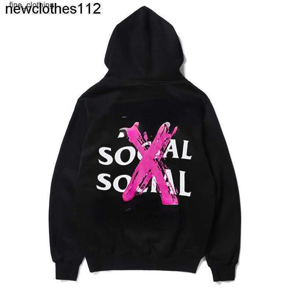 

designer new hop brand hoodie cross powder plush loose pullover jacket, Black