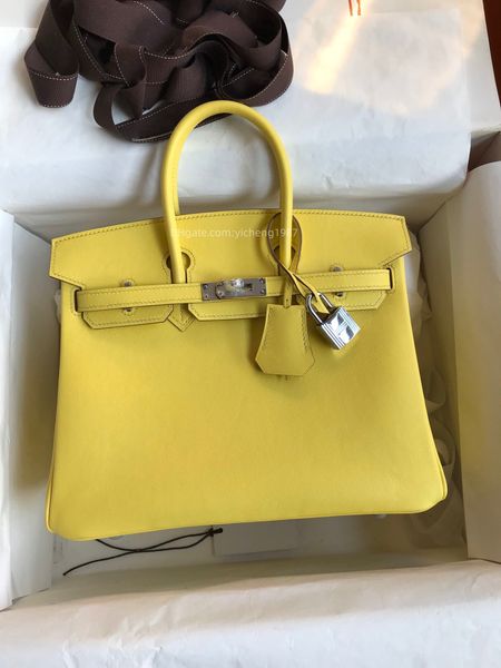 

10a lemon yellow gold hardware tote luxury designers bag brand handbag fully handmade itally swift leather wax line stitching wholesale cust, Black;red