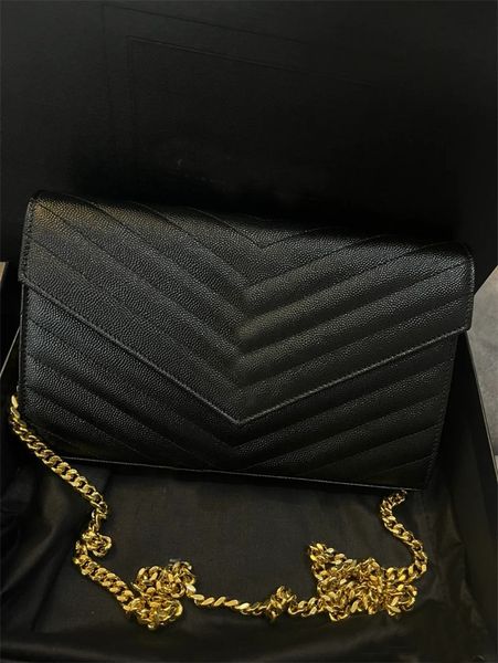 

ladies designer bag metal chain envelope crossbody handbag casual office travel classic black borse vintage simplicity popular shoulder bags