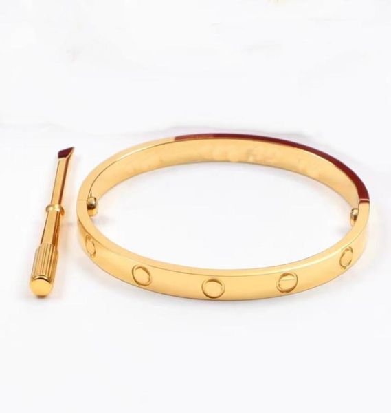 

2022 titanium steel charm bracelets silver rose gold bangles for women men bracelet not with box wedding jewelry3783460, Golden;silver