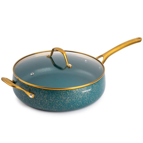 

nonstick 5qt saute camp pan, peacock blue