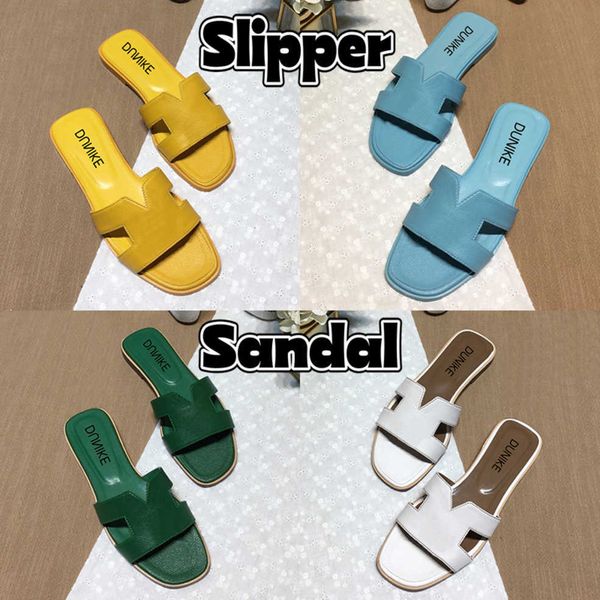 

with box orans designer slippers luxury sandal women shoes summer slides fashion leather beach sandals flat flip flops genuine leather, Black