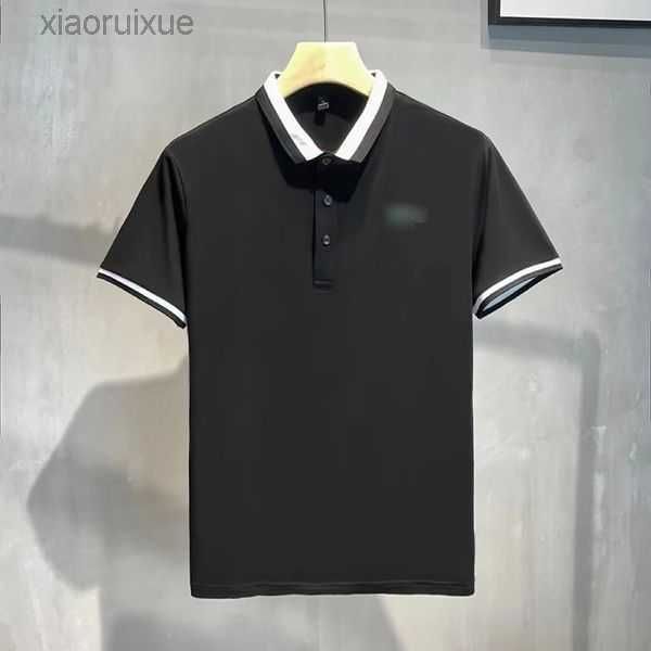 

men's polos summer polo shirt polo neck short sleeve t-shirt large men's clothing fashion label high-end business casual half coll, White;black
