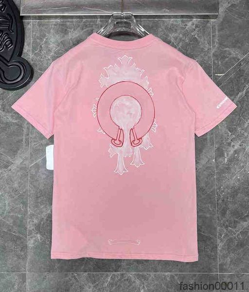 

summer luxury mens t shirts brand ch man t-shirt horseshoe flower tees classic cross heart sanskrit letter short sleeve designer chromeshzy0, White;black