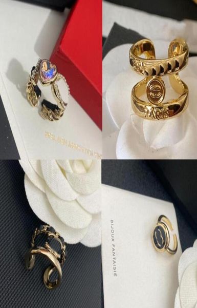 

20style designer branded rings women 18k gold plated crystal faux leather stainless steel love wedding jewelry supplies ring fine 5214390, Silver