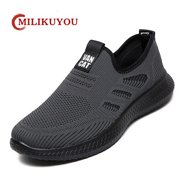 

dress shoes original men's casual men slipon sneakers man big running breathable tenis summer 230412, Black