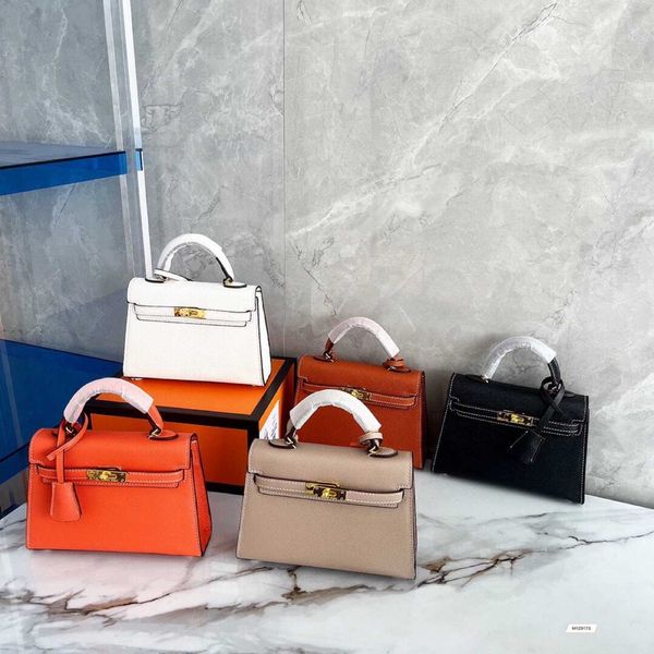 

designer bag kellies herm es bags 2023 fashion trend single shoulder diagonal span portable leather women's palm print small square