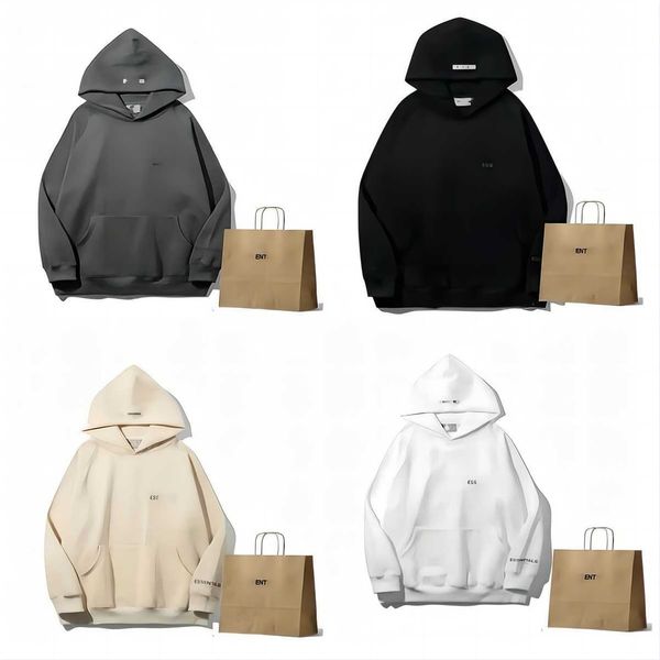 

womens designer essentail hoodies sweatershirts suits streetwear pullover clothing loose hooded jumper oversized high new ti09, Black