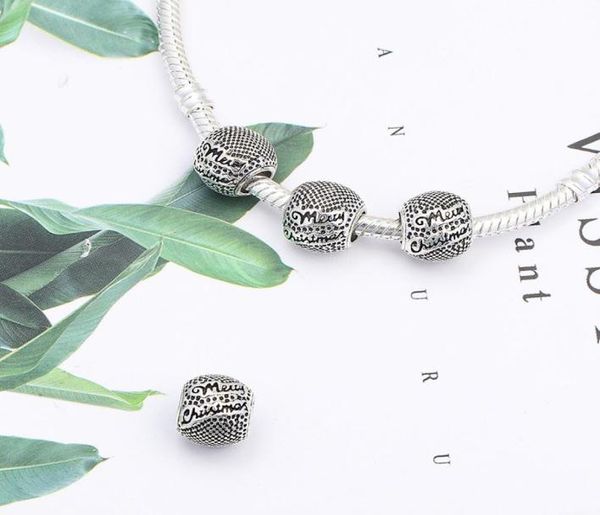 

merry christmas charm bead fashion women jewelry stunning design european style fit for diy bracelet panza004455007438, Bronze;silver