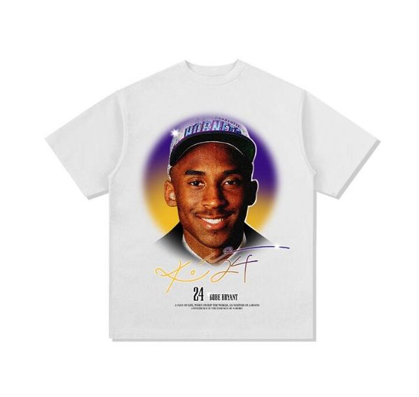 

gi809 designer t shirt summer black short sleeve basketball 24 men tshirt tee mens clothes, White;black