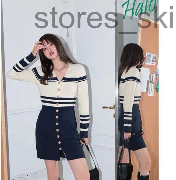 

skirts&skorts designer 2022 autumn winter women's new retro stripe dress knitted spring party valentine's day birthday gift thanks
