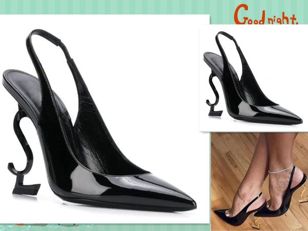 

2023 with box ladies high heels shoe fashion pumps brand designer letters real leather suede spring footwear wedding dress 34-42, Black