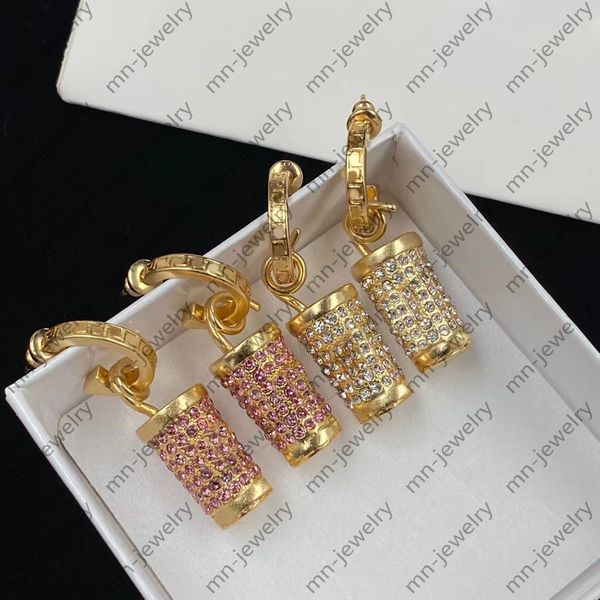 

gold vintage charm luxury earrings with rhinestones in brass. designer earrings for women. valentines day orrous designer jewelry, Golden