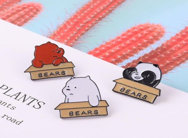 

customized cartoon animal alloy brooch exquisite lovely panda enamel pin badge clothing accessories man women fashion enamel jewel2818265, Gray