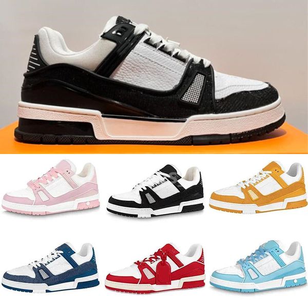 

2023 fashion printing lovers casual skate shoes designer sneakers mens women low cut platform classic black white grey trainers 36-45 zm12