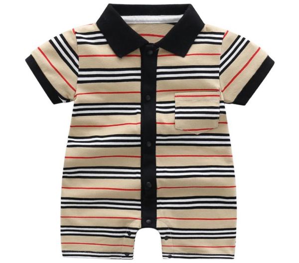 

retailwhole baby boys striped casual knitted romper infant newborn kids gentleman thin cotton onepiece onesies jumpsuits chi8906842, Blue