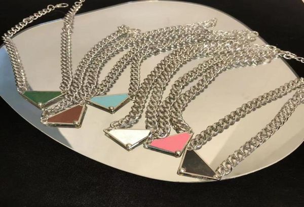 

2021 luxury pendant necklaces fashion for man woman 48cm inverted triangle designers brand jewelry men women highly quality1901871, Silver