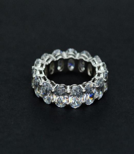 

luxury oval cut moissanite diamond ring 100 original 925 sterling silver engagement wedding band rings for women jewelry gift6626338, Slivery;golden