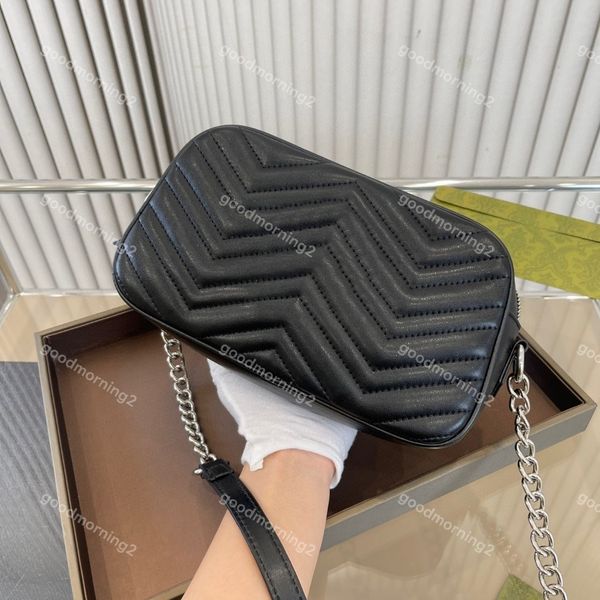 

fashion designer bags marmont shoulder bag for women leather handbag chains heart crossbody messenger handbags black purses 13 colors