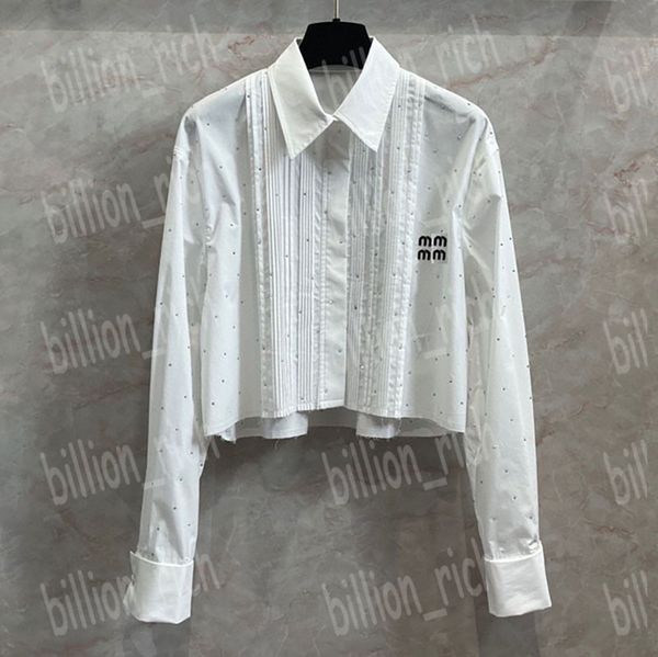 

cropped women t shirt shinny rhinestone design blouse long sleeve summer spring girl ladies white, Black