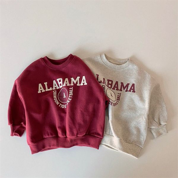 

t-shirts children's baby letter printing sweatshirt cute baby long sleeve loose girls' casual winter cotton baby sweatshirt 230412, Blue
