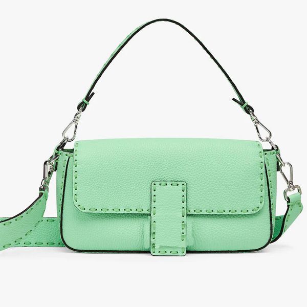 

sheepskin cross body bags woven shoulder handbags wide shoulder strap leather handle fashion hardware letter magnetic hasp hollow out large