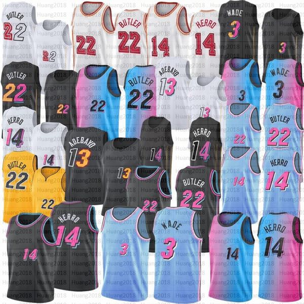 

jimmy butler miamis basketball jerseys dwayne dwyane wade bam tyler herro adebayo heates men stitched jersey, Black;red