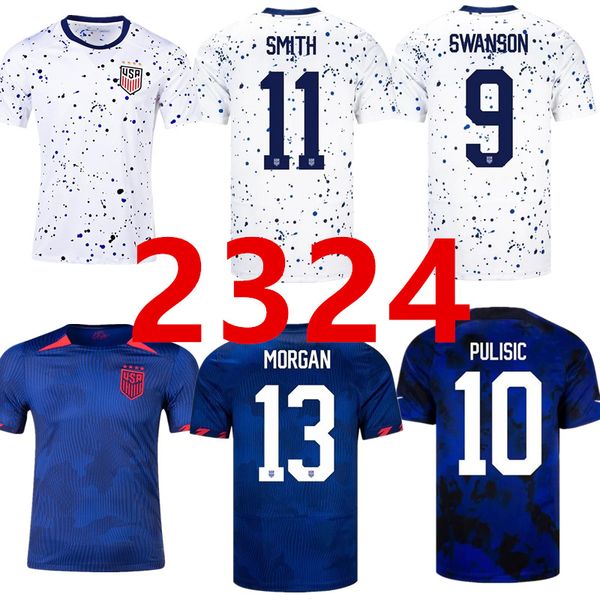

usas 2023 uswnt 4 stars women soccer jerseys kids kit pulisic usmnt 22/23 maillot france football shirts englands america player version tra, Black;yellow