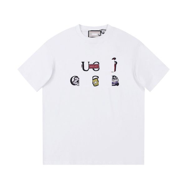 

designer t-shirt men t shirt 2023 summer black t shirt men's and women's clothing sports fitness 100% cotton breathable casual o c, White;black
