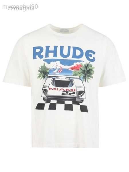 

23ss rhude mens t shirt tess designer casual fashion short sleeve europe america men women round neck tshirts us size s-xxl a99o, White;black