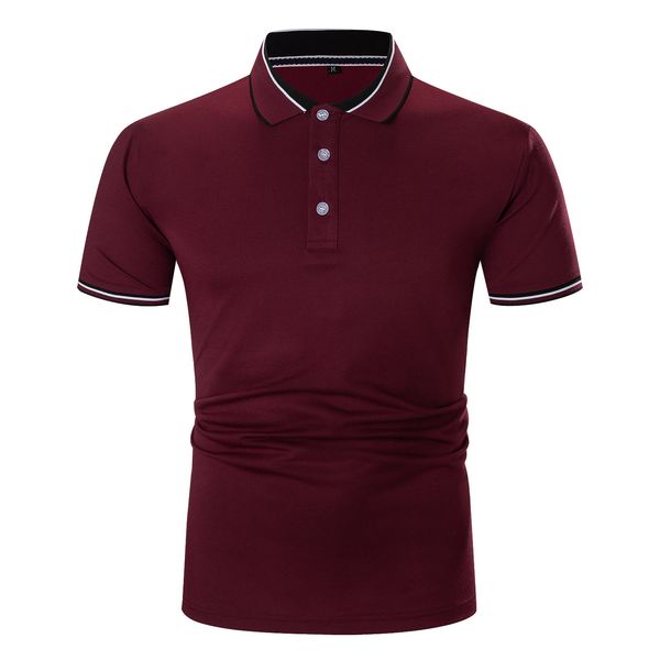 

men's polos fredd marshall summer regular polo shirt men's casual solid short sleeve contrast decoration fashion polo 793 230412, White;black