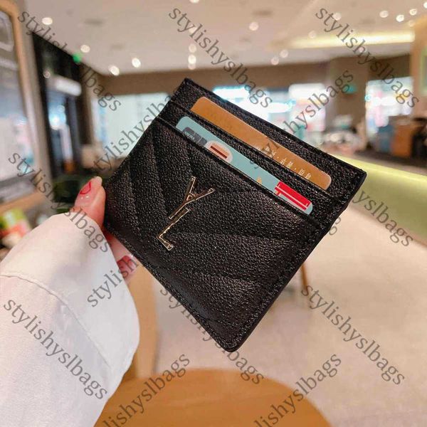 

designer bags women's fashion card holders caviar woman mini wallet designer pure color genuine leather pebble texture luxury black wal