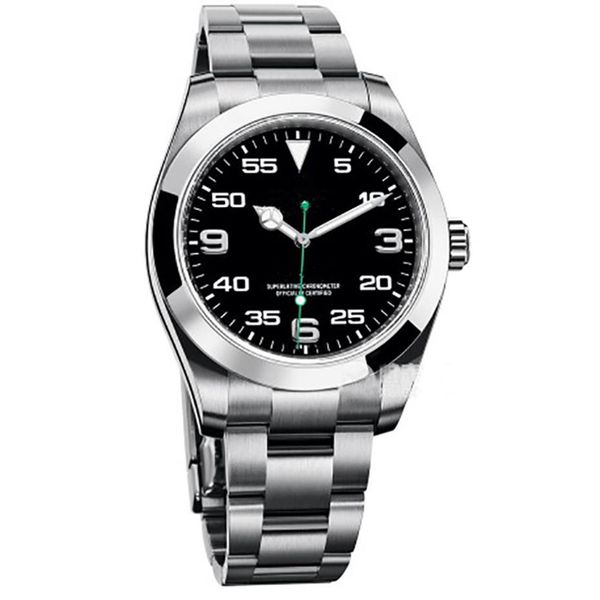 

luxury mens watch airking series 40mm sapphire mirror master 116900 automatic mechanical movement stainless steel waterproof exp w1965, Slivery;brown