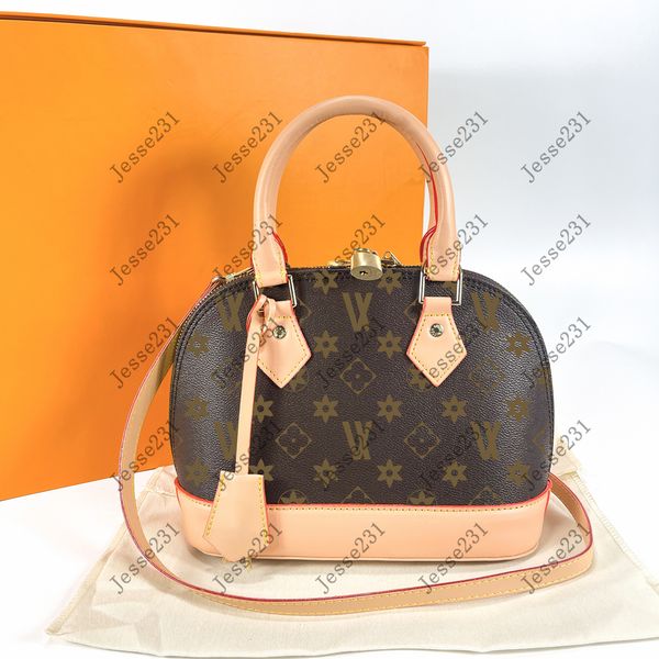 

designer bags womens shoulder bags brown grid alma bb shell crossbody bags handbags shopping evening tote bag messenger purse wallets with d