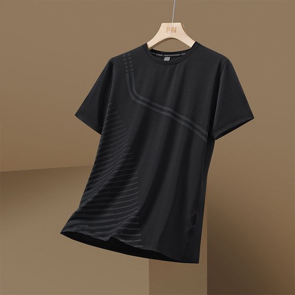 

men's t-shirts quick dry sport black white t shirt short sleeves summer casual print plus oversize 3xl tees gym tshirt clothes 230412, White;black