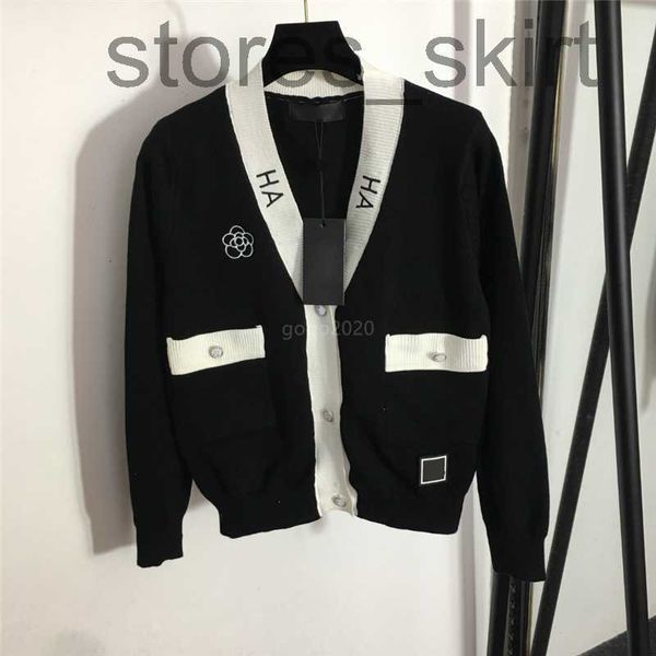 

women's knits & tees designerwomen embroidery knits sweaters designer girls milan runway letter button shirt cardigan lve6, White