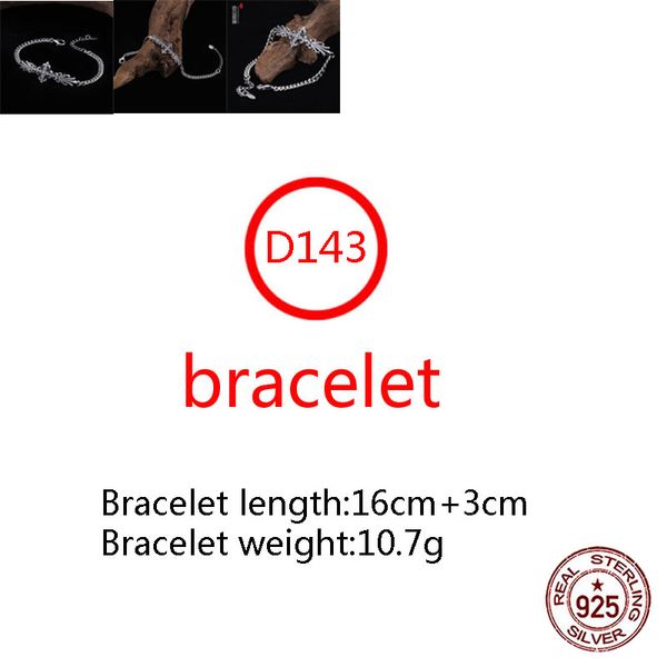 

d143 s925 sterling silver bracelet fashion letter personalized vintage cross flower chain punk hip hop jewelry style lover gift, Golden;silver