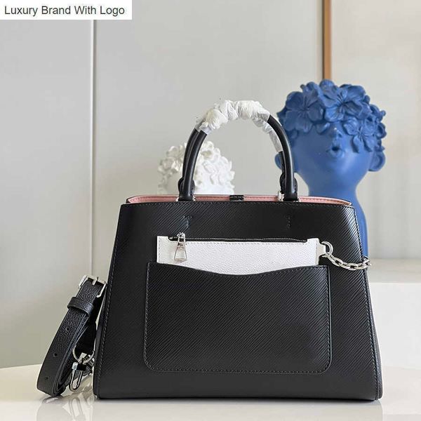 

bag handbags totes delicate knockoff designer shoulder bag marelle tote mm 30cm genuine leather crossbody bag m59953 yl138 6768, Black