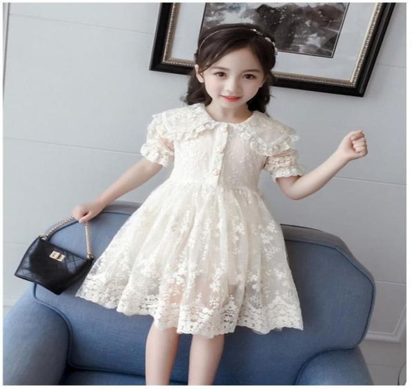 

2021 new summer girls princess dress kids short sleeve lace tulle dresses children lace dress kids dresses4164807, Red;yellow