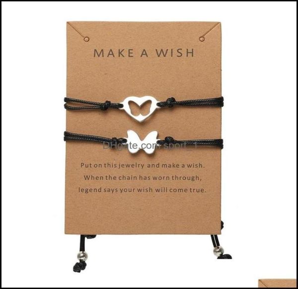

pendant necklaces friendship couples metal alloy 2pcsset love heart butterfly sisters friends necklace women man lucky w spo2833076, Silver