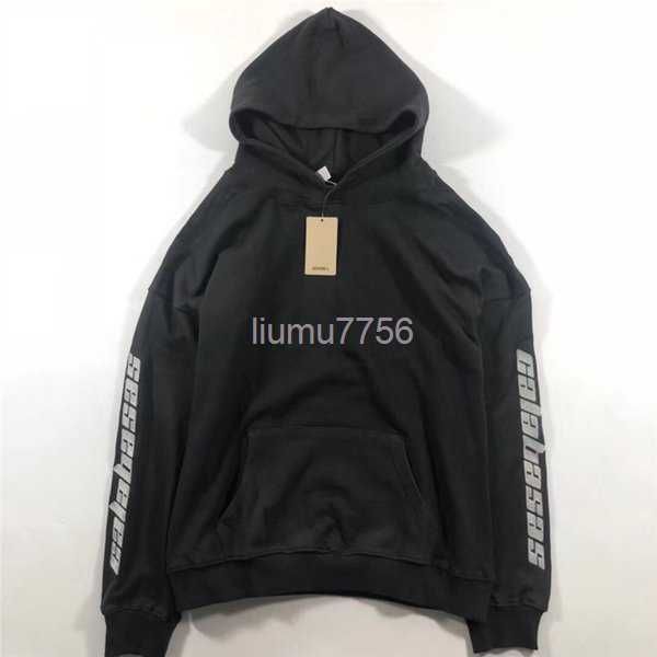 

embroidery season men calabasas women hoodieswest new arrived sweatshirts pullover season hoodies hffu, Black