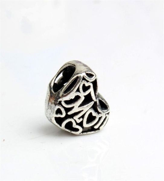 

love to mum alloy charm bead fashion women jewelry stunning design european style for diy bracelet necklace panza003102418833, Bronze;silver