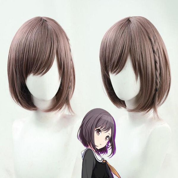 

shinonome ena cosplay full wig braided brown heat resistant fiber anime wigs1741012, Black